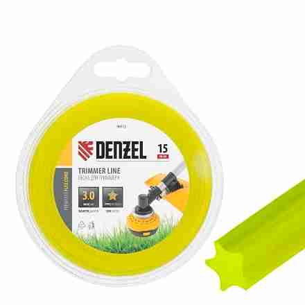 Леска для триммера Denzel flex cord 3,0мм*15м, звезда