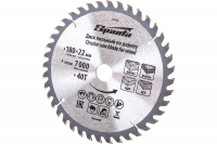 Диск пильный по дереву Sparta 180х22мм, 40 зубьев