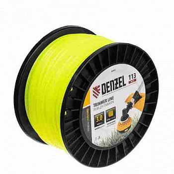 Леска для тримера на DIN катушке Denzel flex cord 3,0мм*113м, зубчатый квадрат
