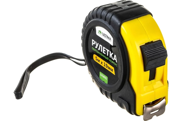 Рулетка Ultima Lite  5м*19мм, обрезиненный корпус